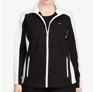 Lauren Ralph Lauren Black & White Full Zip Jacket Women’s XL • Preowned/Great